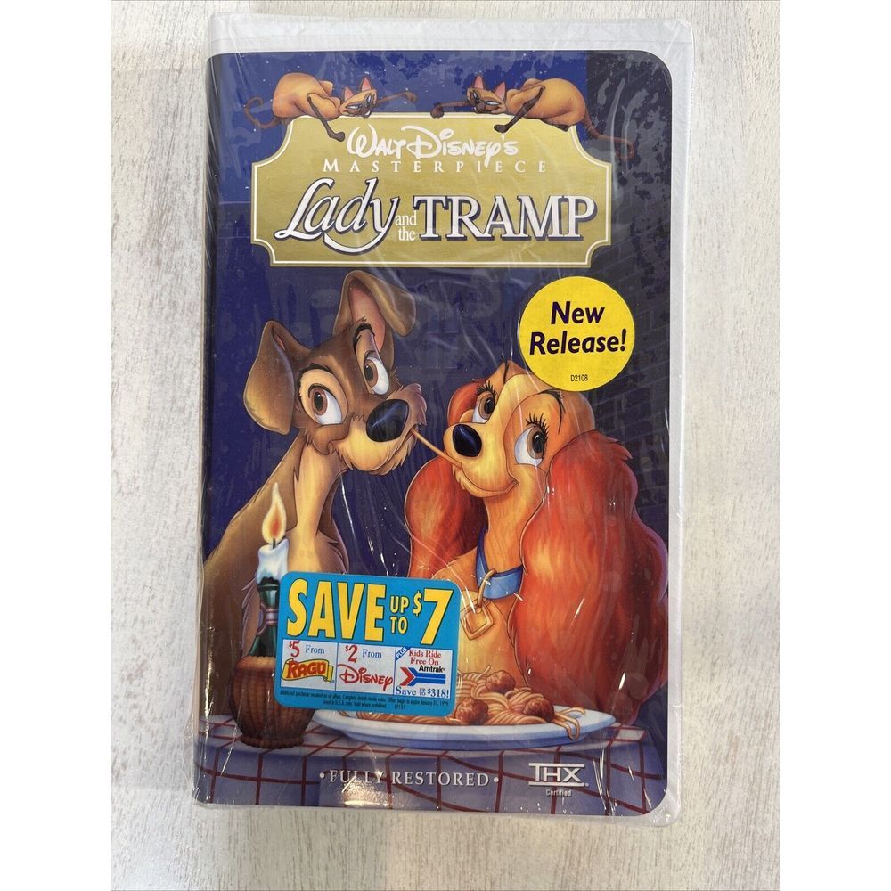 Lady and the Tramp Walt Disney Masterpiece VHS 14673 New Sealed‎